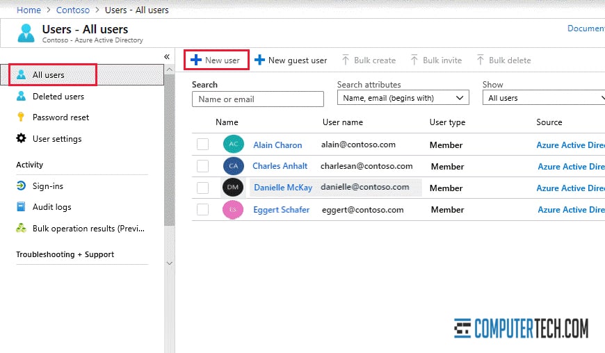 Adding Users to Azure