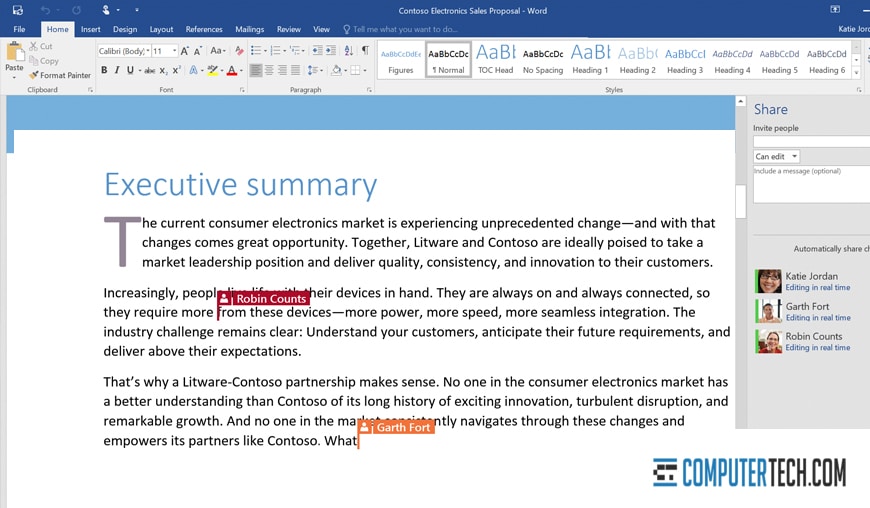 Collaboration in Word